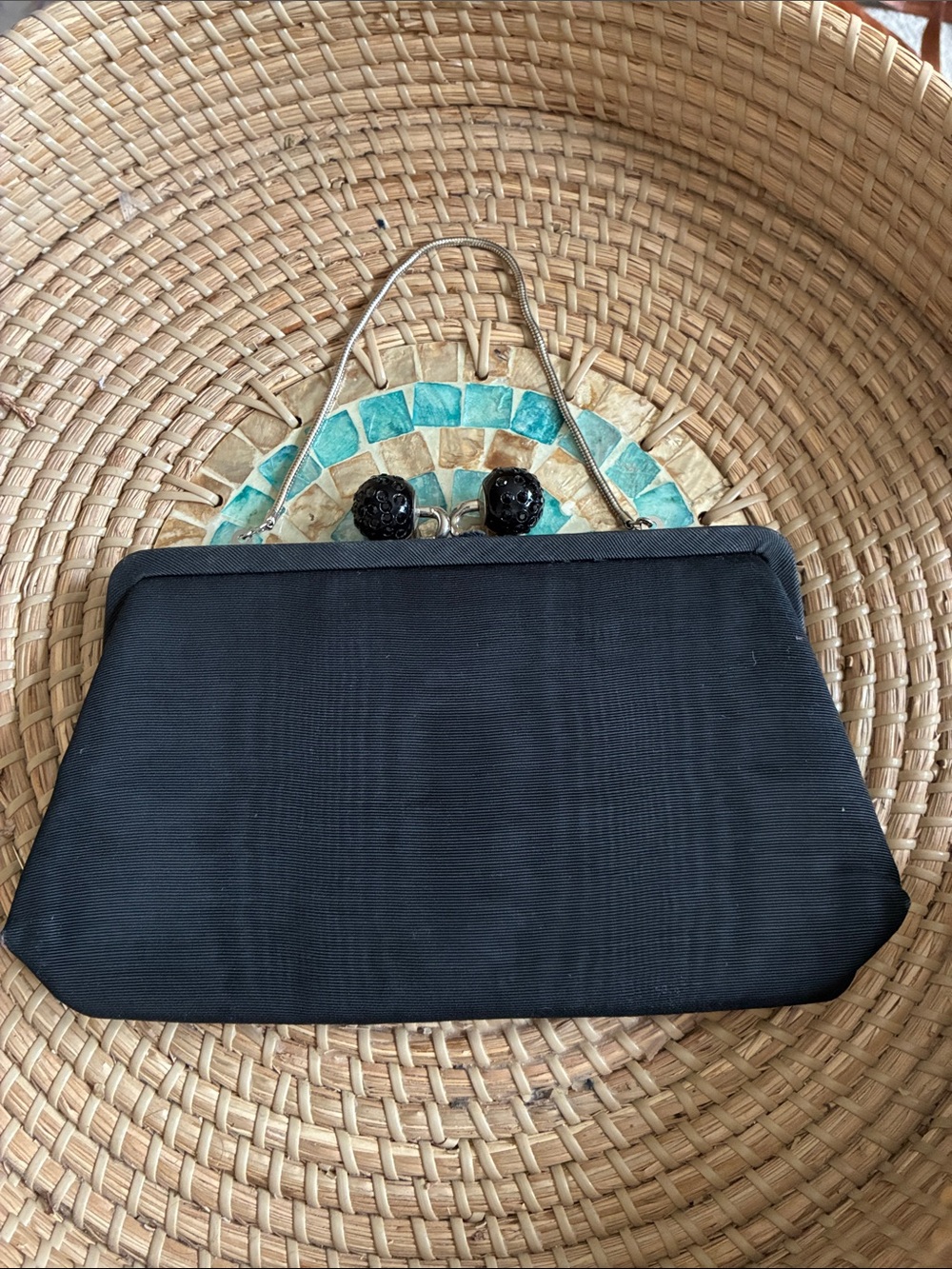 After Five Vintage Black Evening Clutch Handbag